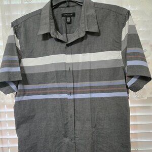 Structure Mens FITTED Short Sleeve Button Down with Pocket. Sz. Ex Lg